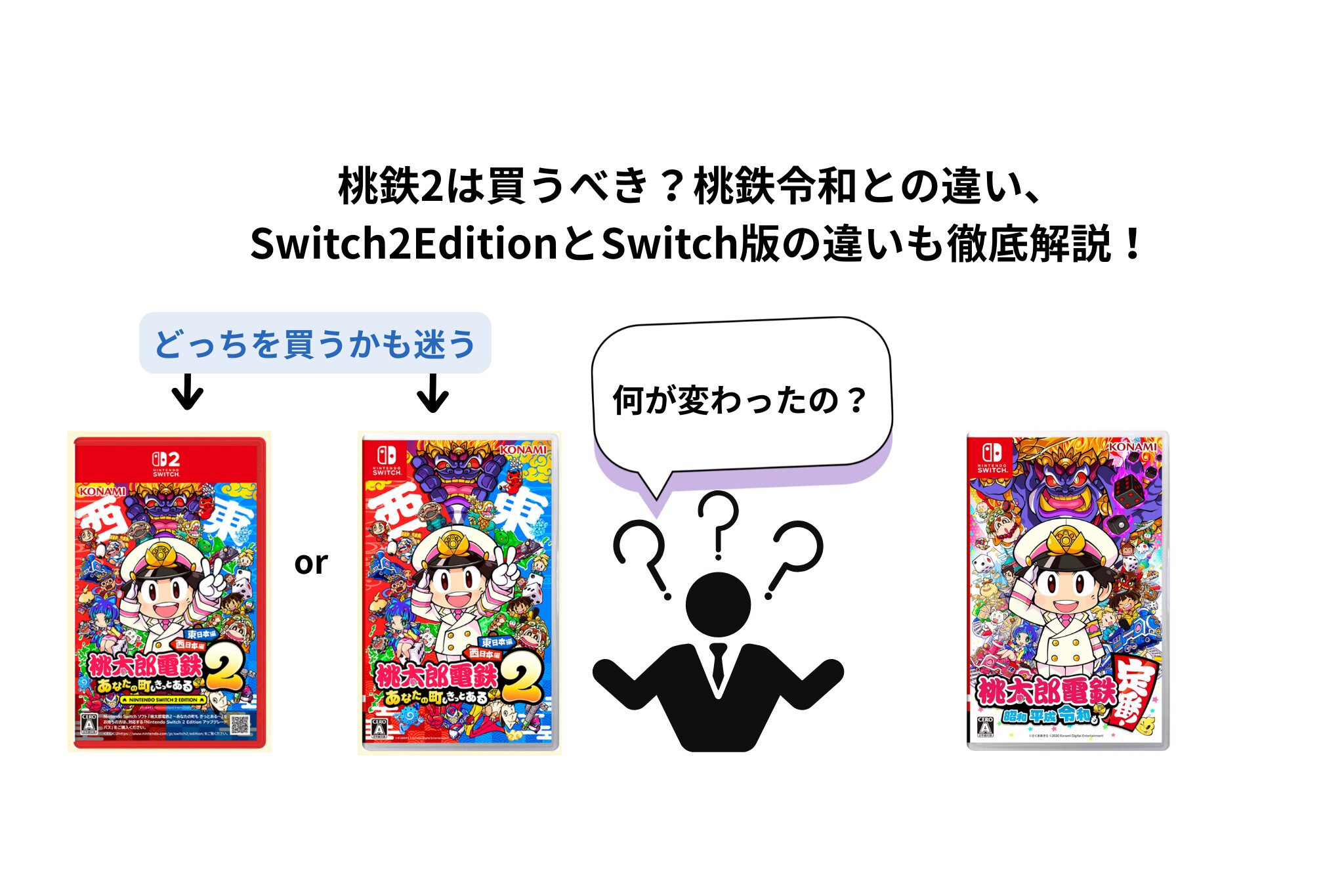 桃鉄2は買うべき？桃鉄令和との違い、Switch2EditionとSwitch版の違い 
