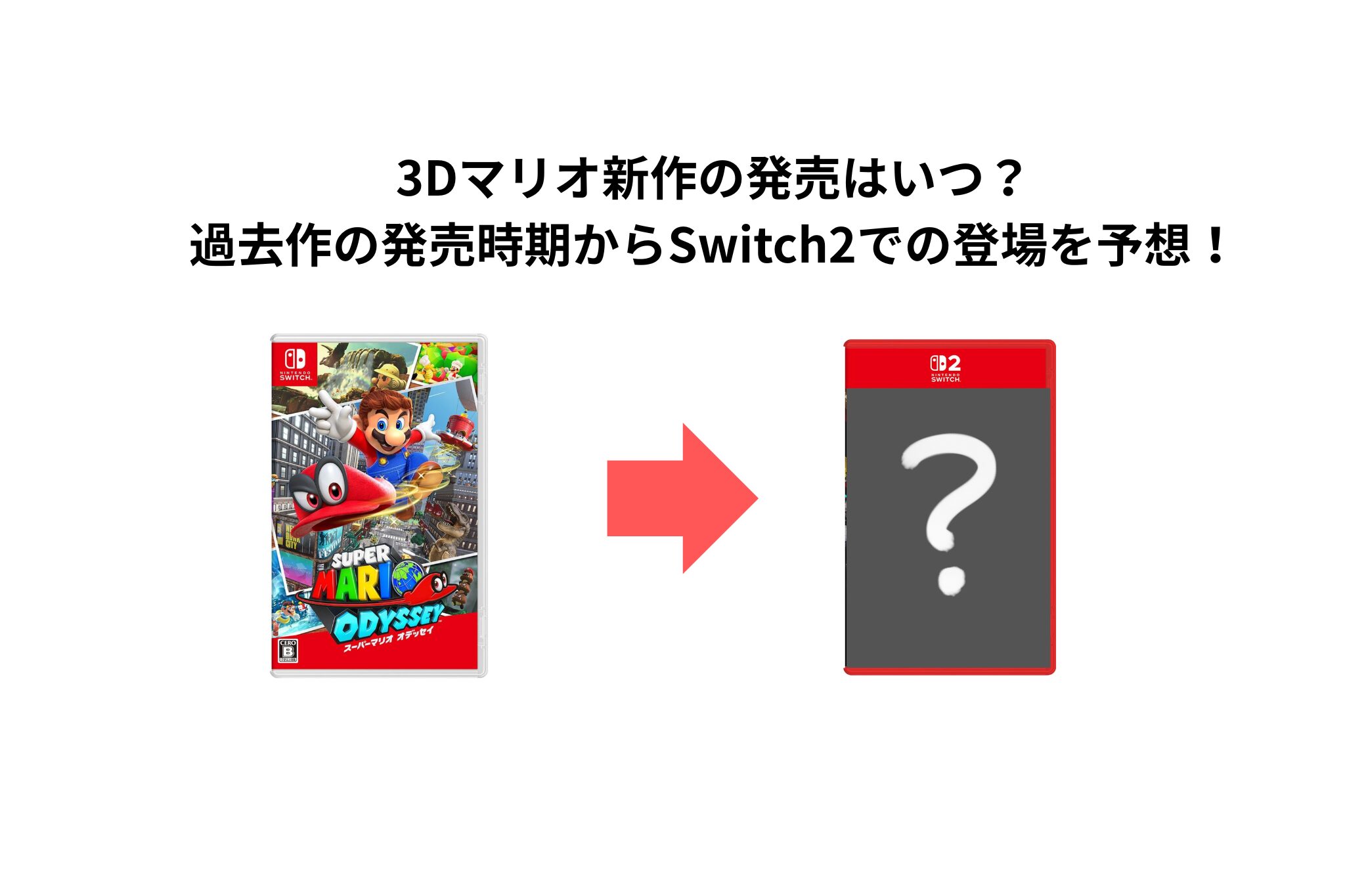 3Dマリオ新作の発売はいつ？過去作の発売時期からSwitch2での登場を予想！