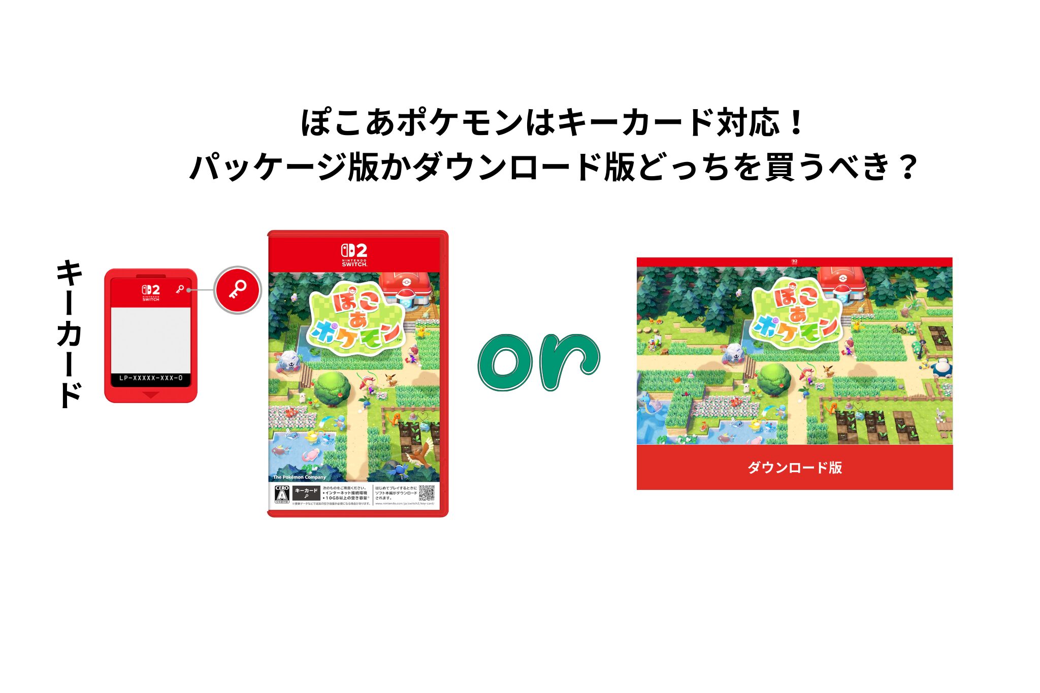 ぽこあポケモンはキーカード対応！ パッケージ版かダウンロード版どっちを買うべき？