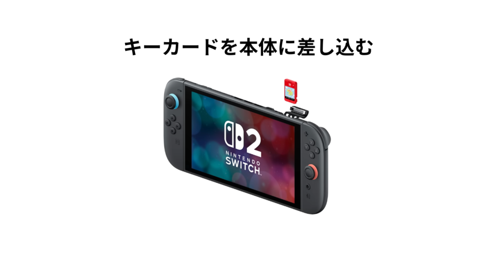 キーカードを本体に差し込む