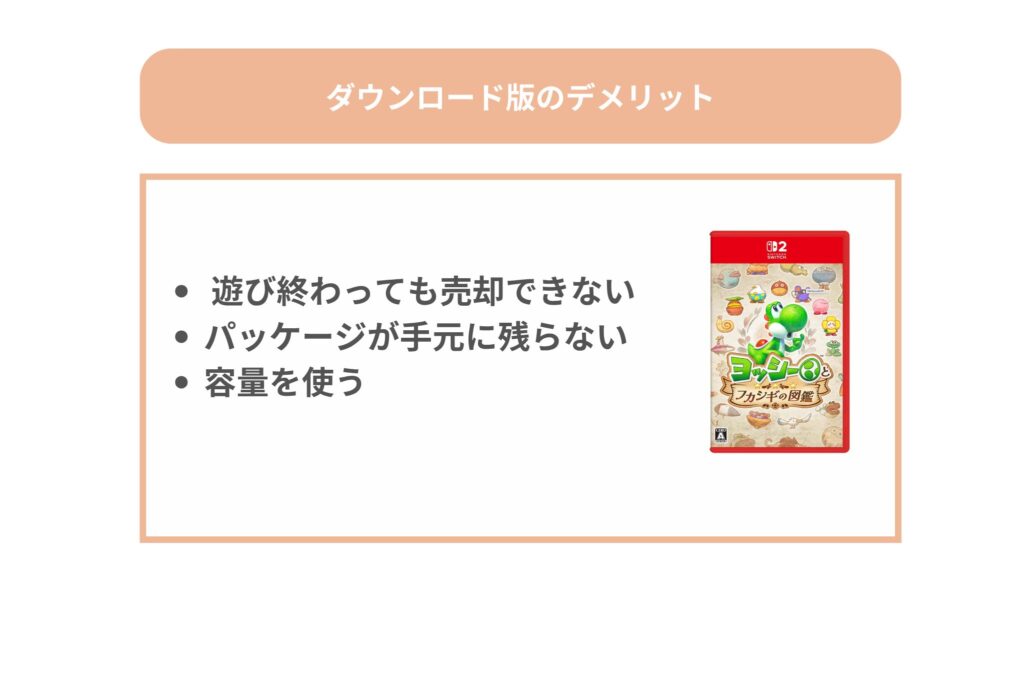 ヨッシーとフカシギの図鑑ダウンロード版 デメリット