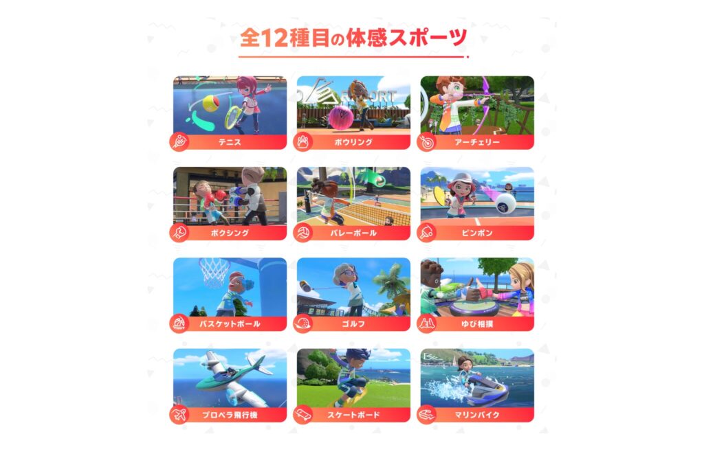 Switch Sports resort 競技数