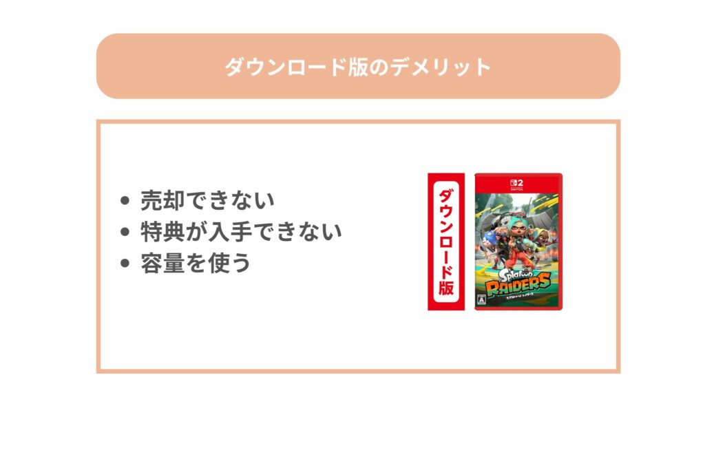 スプラトゥーンレイダース　ダウンロード版　デメリット