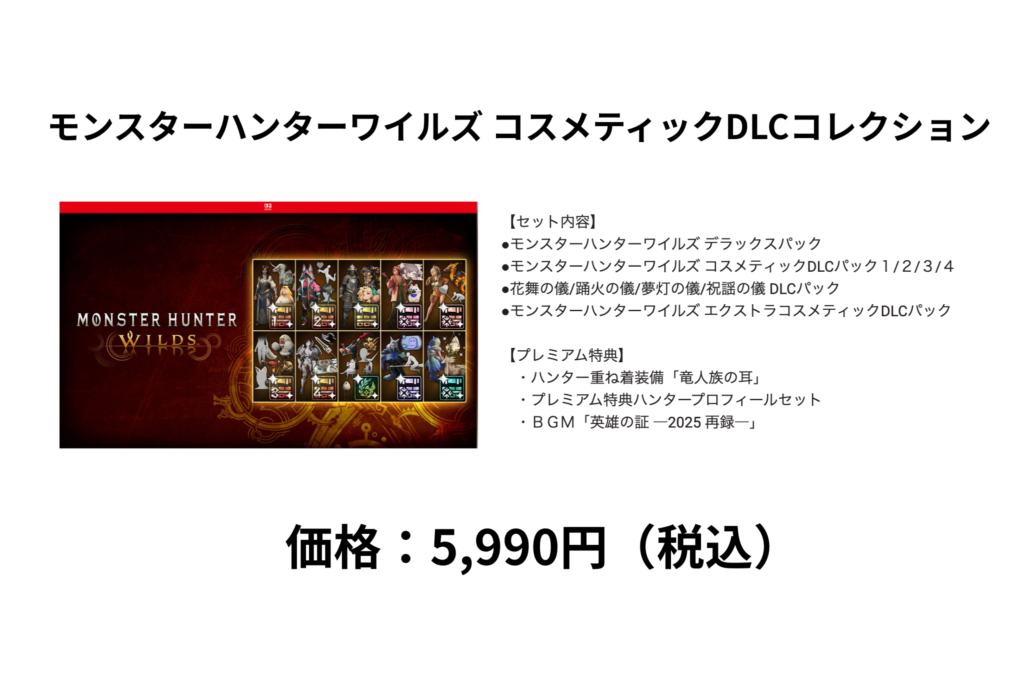 モンスターハンターワイルズ コスメティックDLCコレクション